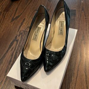 Jimmy Choo Black Patent Heels 38